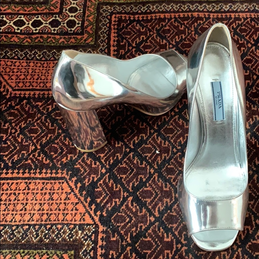 Prada peep toe heels